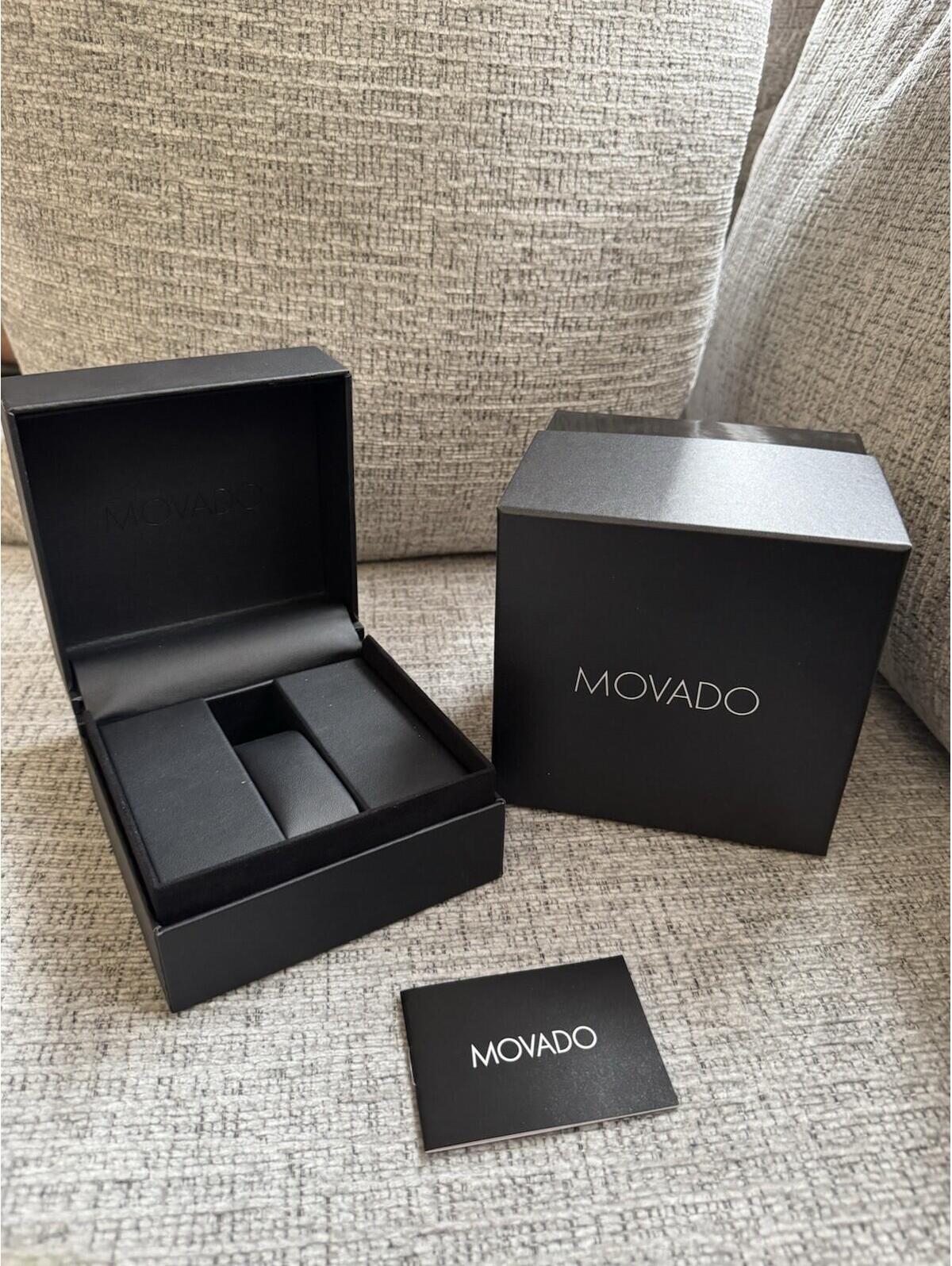 Movado Watch Presentation Box Empty Outer Box And Inner Box